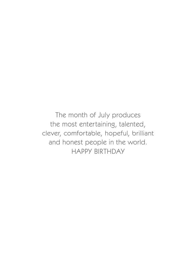 July Birthday Of The Month Card