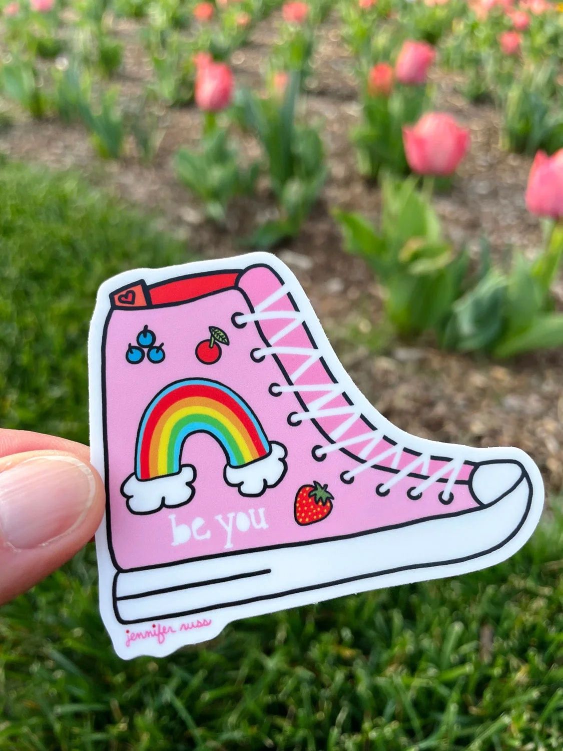 Pink Sneaker Sticker