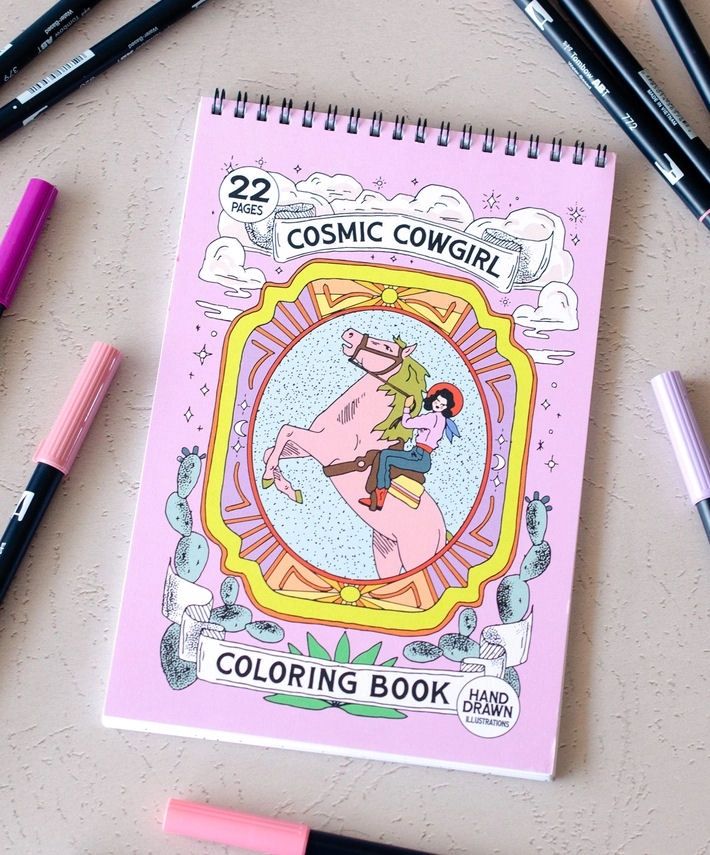 Cosmic Cowgirl Coloring Book