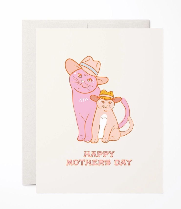 Cats In Cowboy Hats Happy Mother&#39;s Day Card