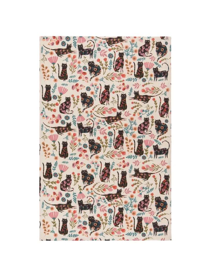 Catbloom Multiple Small Cats Tea Towel