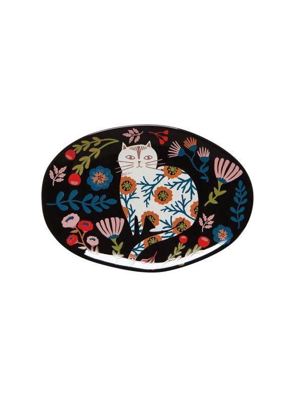 Catbloom Cat And Flowers Trinket Tray