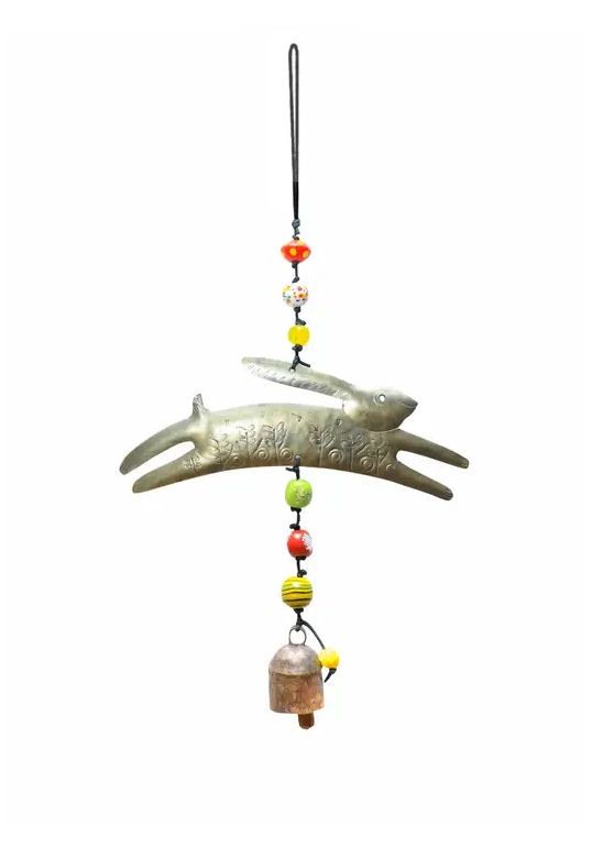 Folklore Rabbit Beads And Bell Chime