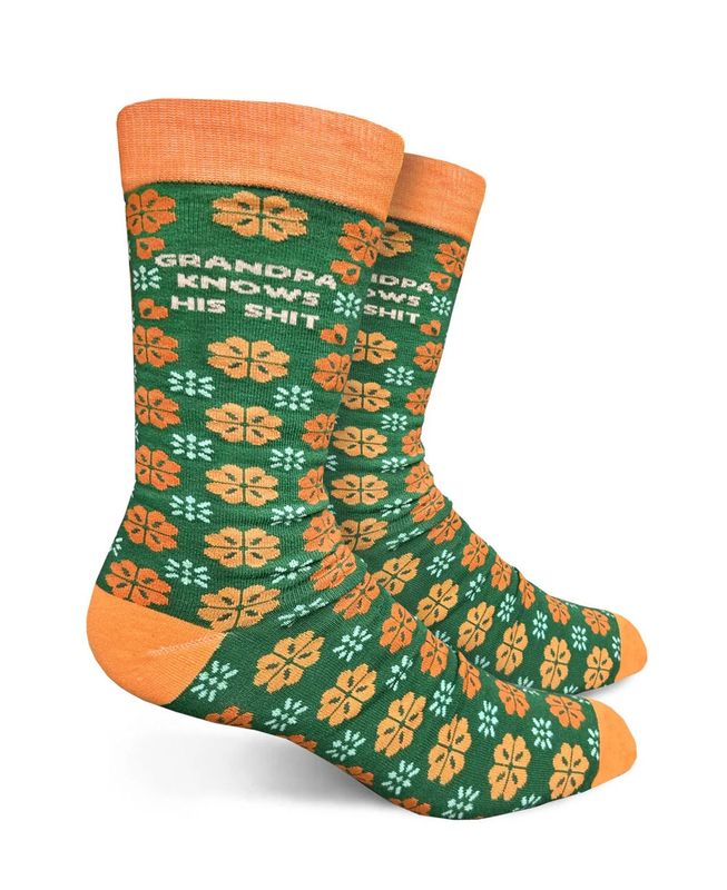 Grandpa Knows His Shit Men&#39;s Crew Socks