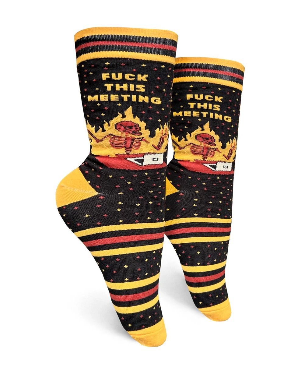 Fuck This Meeting Women&#39;s Crew Socks
