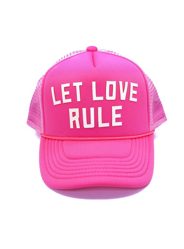 Let Love Rule Pink Trucker Hat