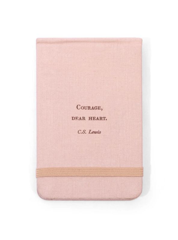 Courage Dear Heart Fabric Notebook