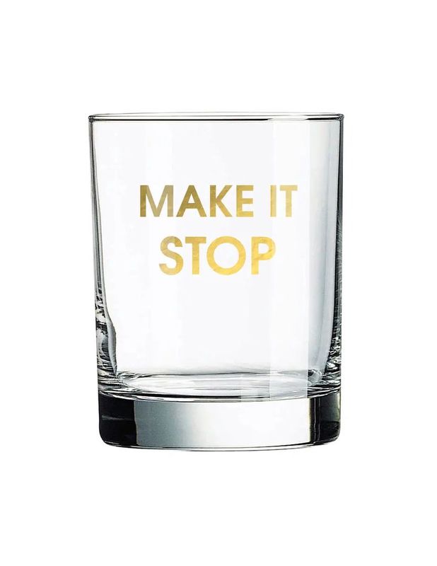 Make It Stop Rocks Glass