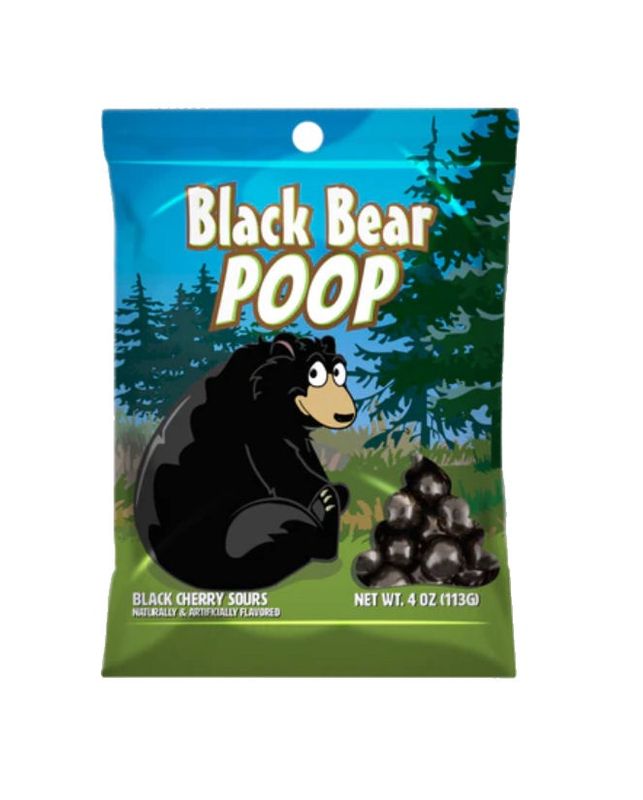 Black Bear Poop Black Cherry Sour Candy