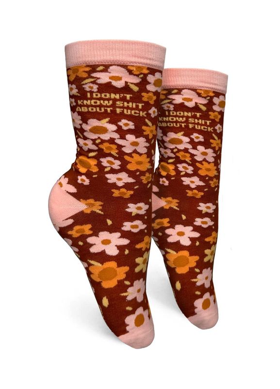 I Don’t Know Shit About Fuck Women’s Crew Socks