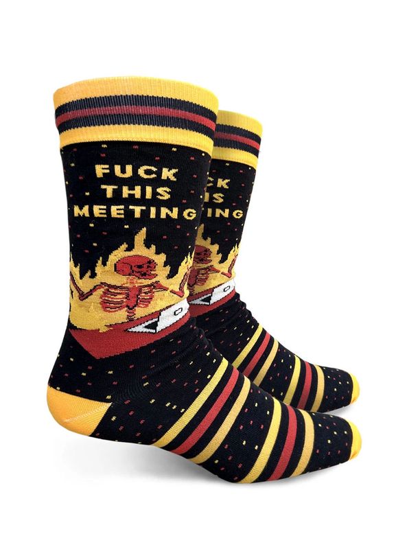 Fuck This Meeting Men&#39;s Crew Socks