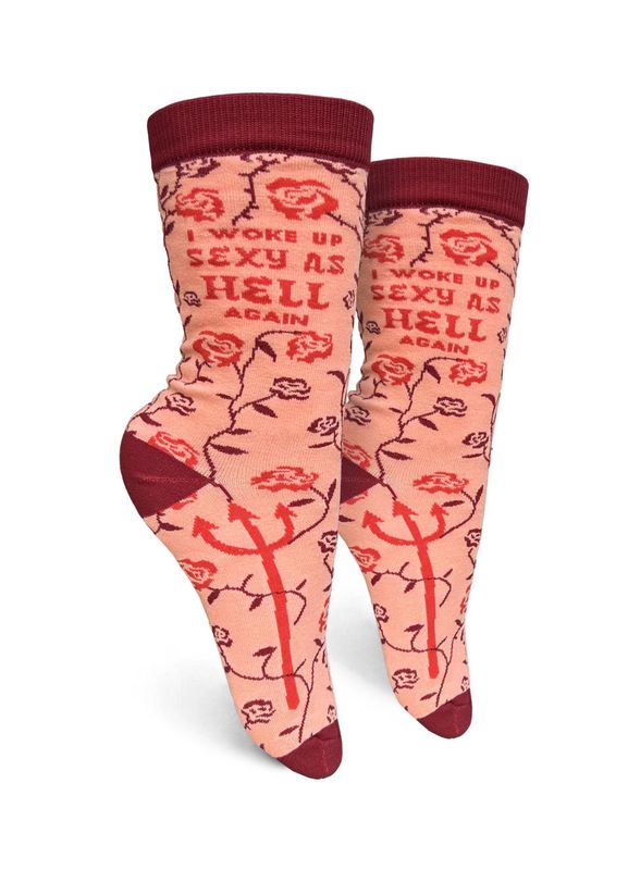I Work Up Sexy As Hell Again Women&#39;s Crew Socks