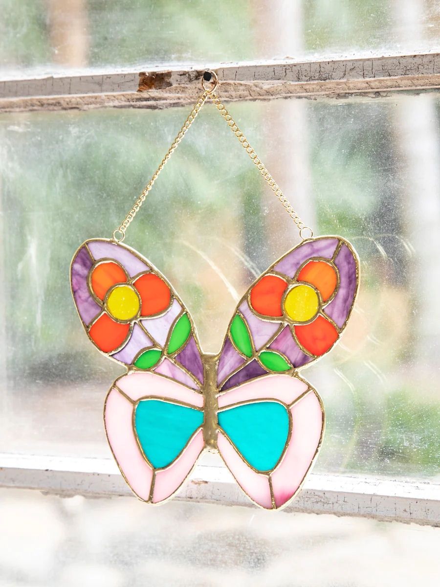 Stained Glass Butterfly Suncatcher