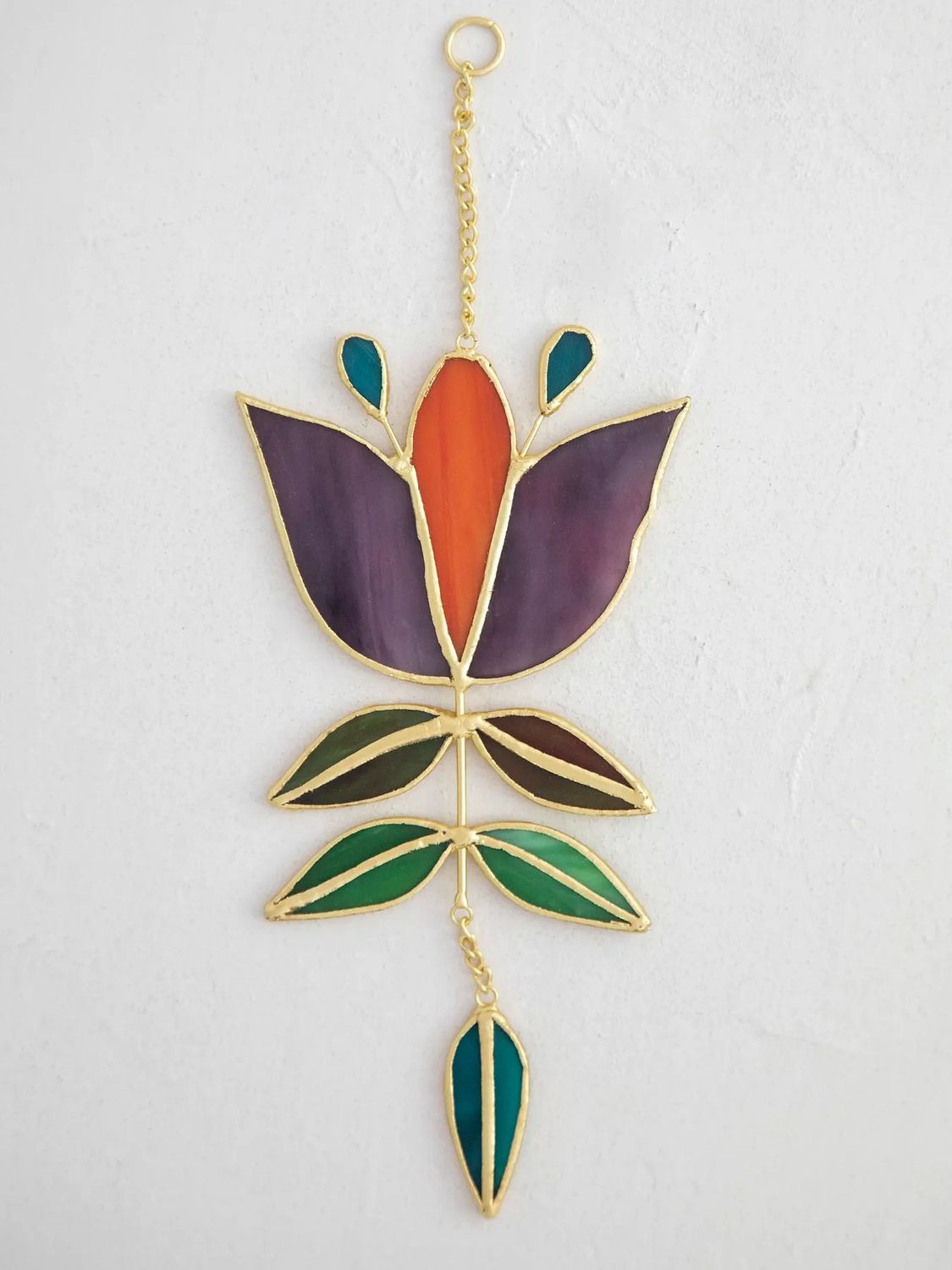 Stained Glass Folk Flower