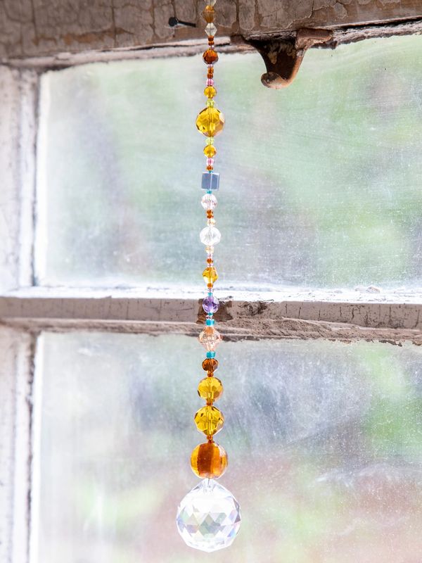 Amber And Honey Crystal Sun Catcher