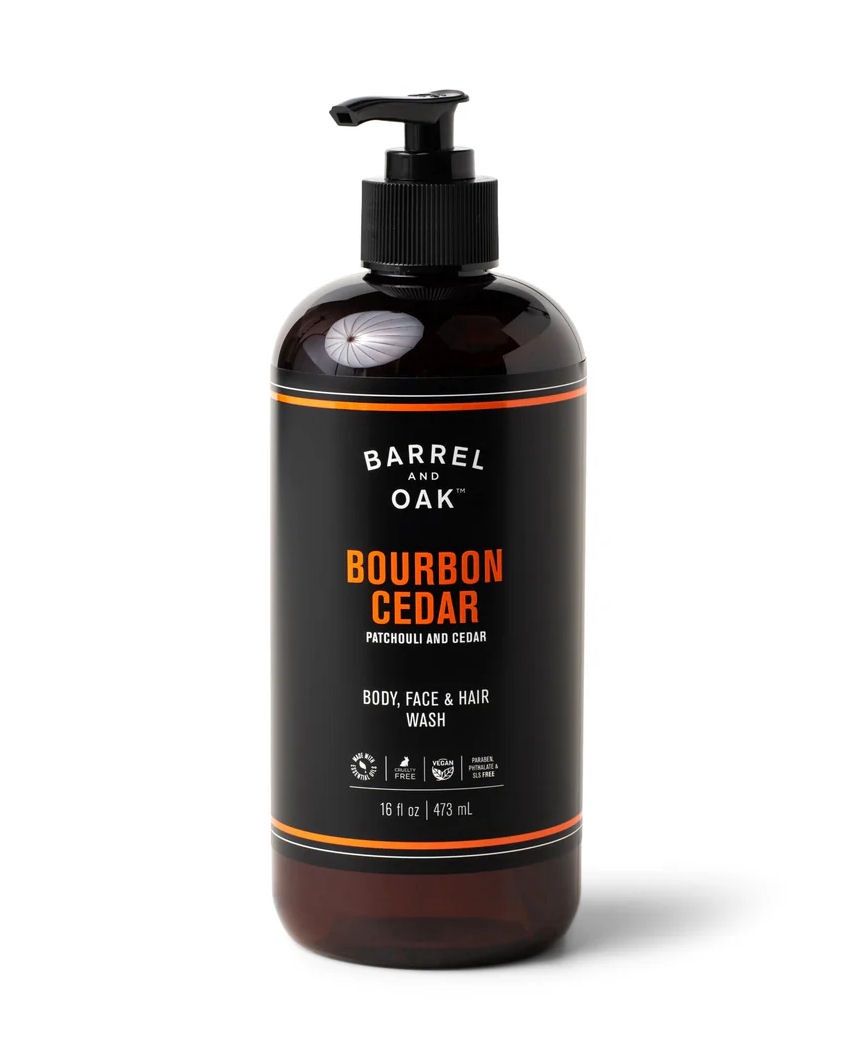 Barrel And Oak Bourbon Cedar Body, Face And Hair Wash