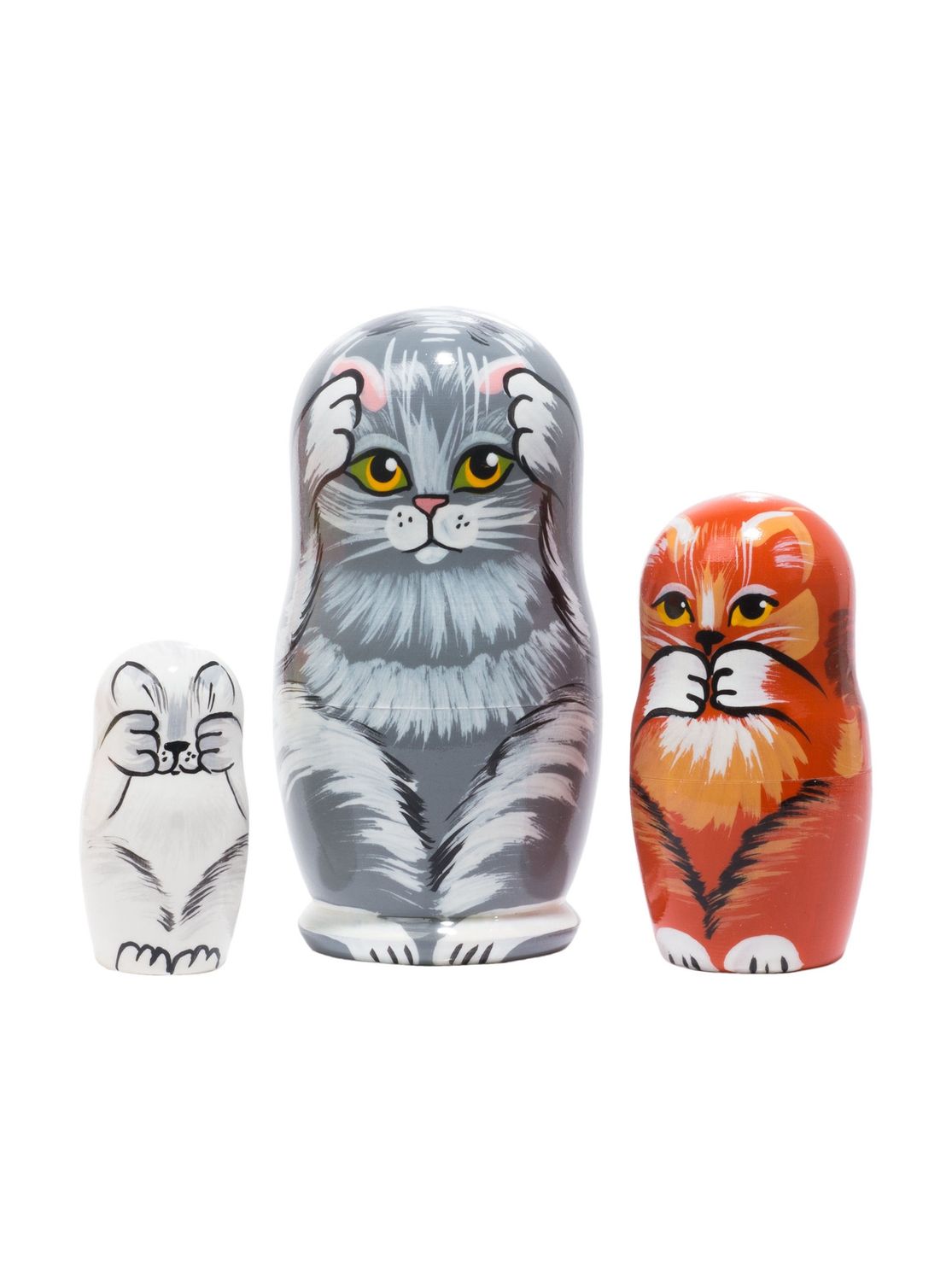 No Evil Cats Nesting Dolls
