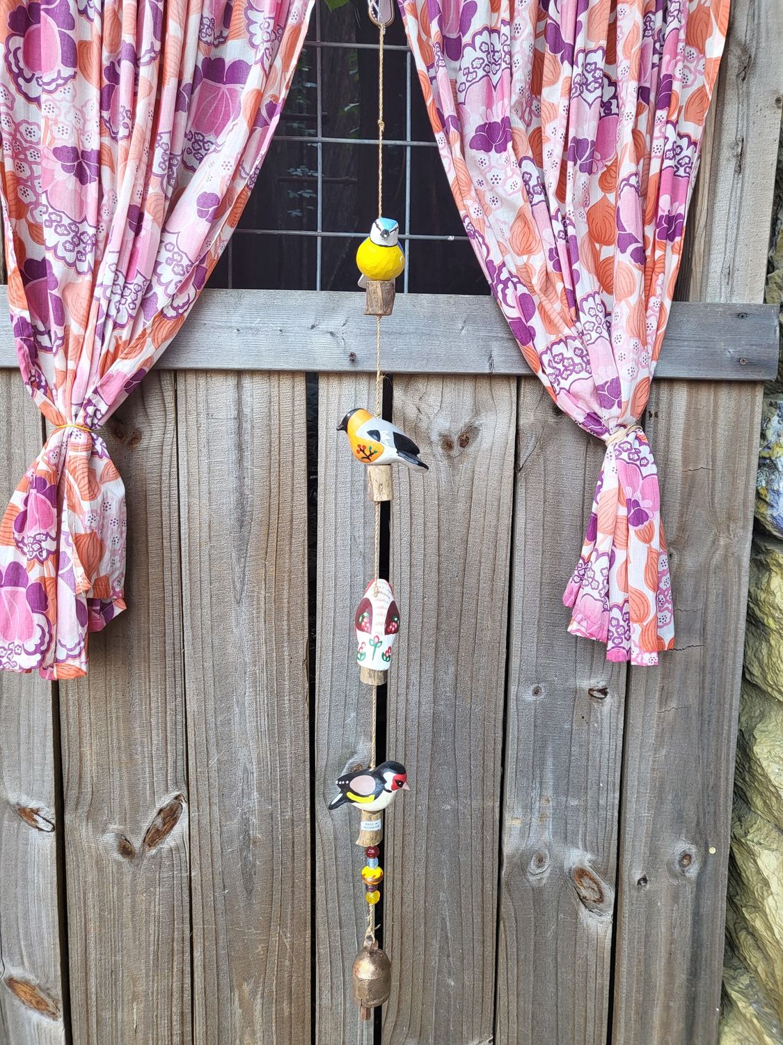 Four Birds On A Perch Beads And Bells