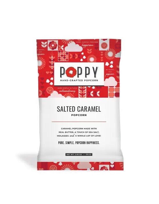 Salted Caramel Poppy Popcorn Snack Bag