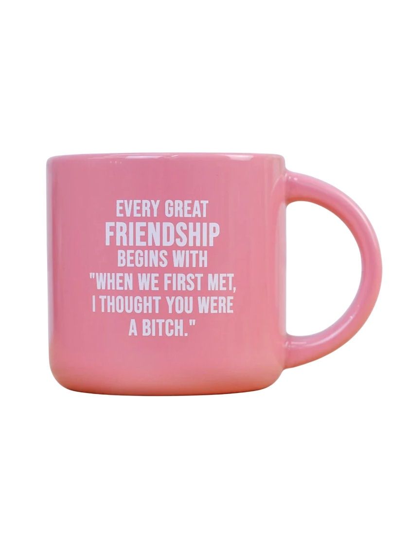 Every Great Friendship Pink Mug