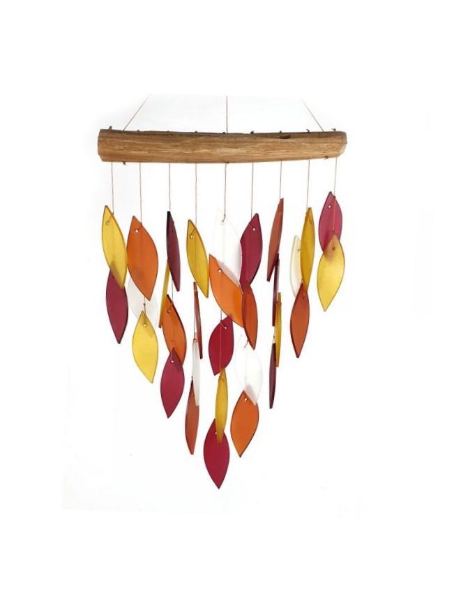Desert Sands Glass Waterfall Driftwood Wind Chime