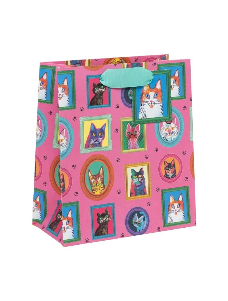 Mr. Pickle Puss Cat Portraits Medium Gift Bag