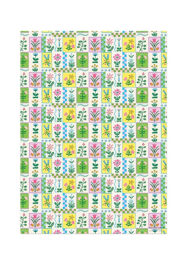 Retro Flower Wrapping Paper