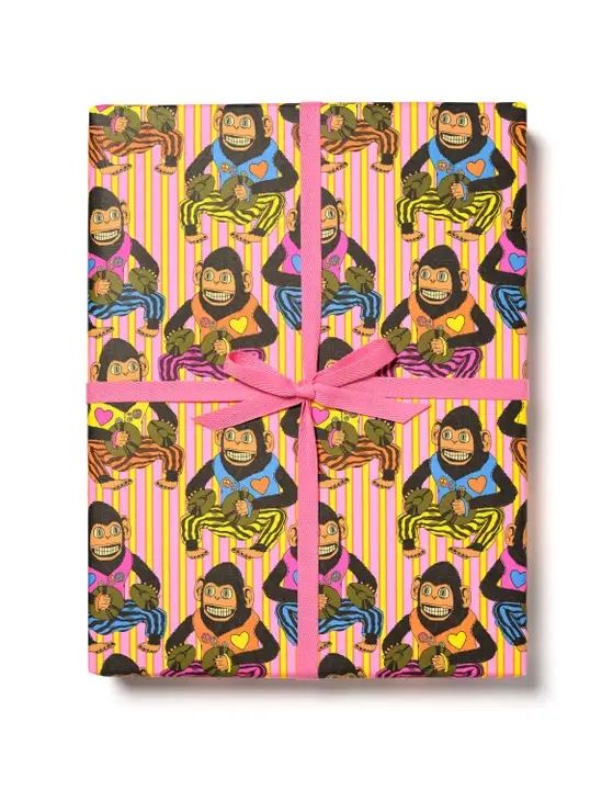 Love You Weirdo Monkey Gift Wrapping Paper