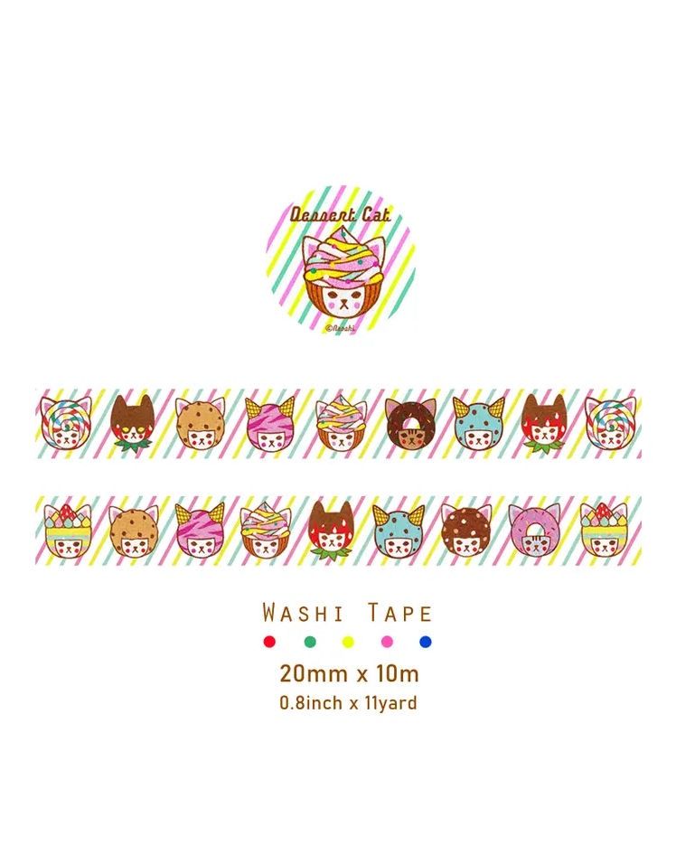 Dessert Cats Washi Tape