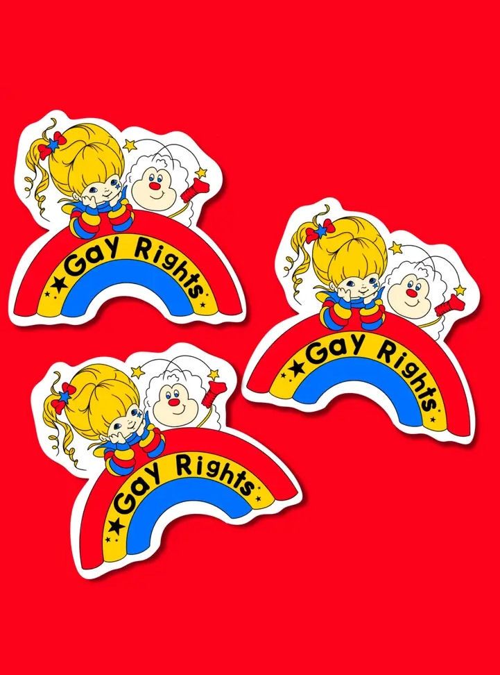 Gay Rights Rainbow Brite Sticker