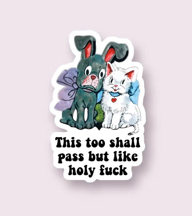 This Too Shall Pass But Holy Fuck Sticker