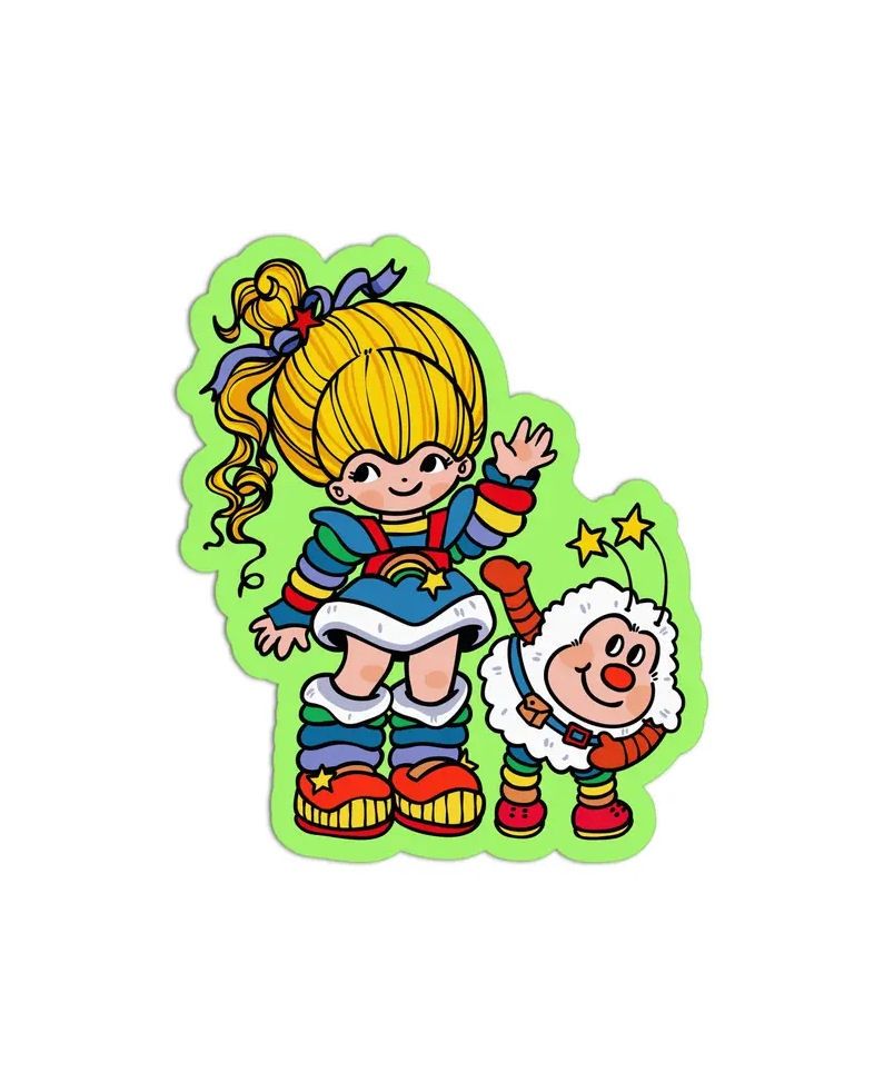 Rainbow Brite Textured Sticker