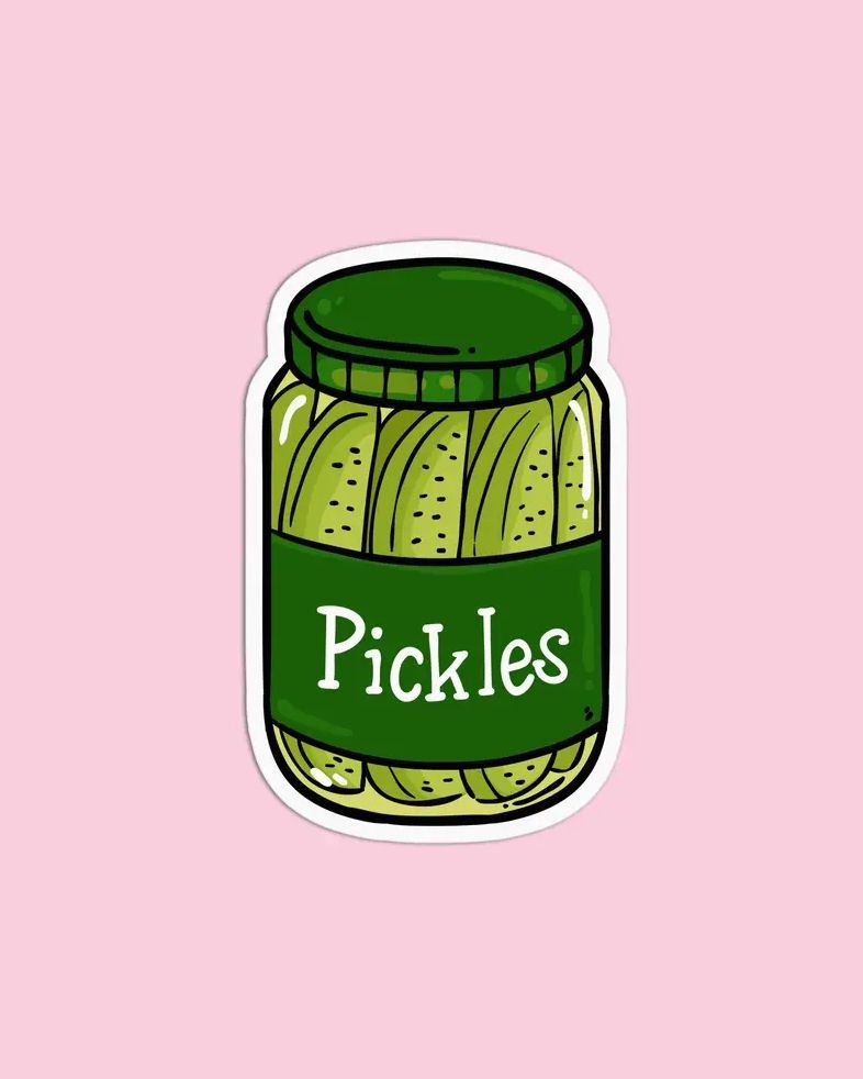 Pickle Jar Textured Sticker