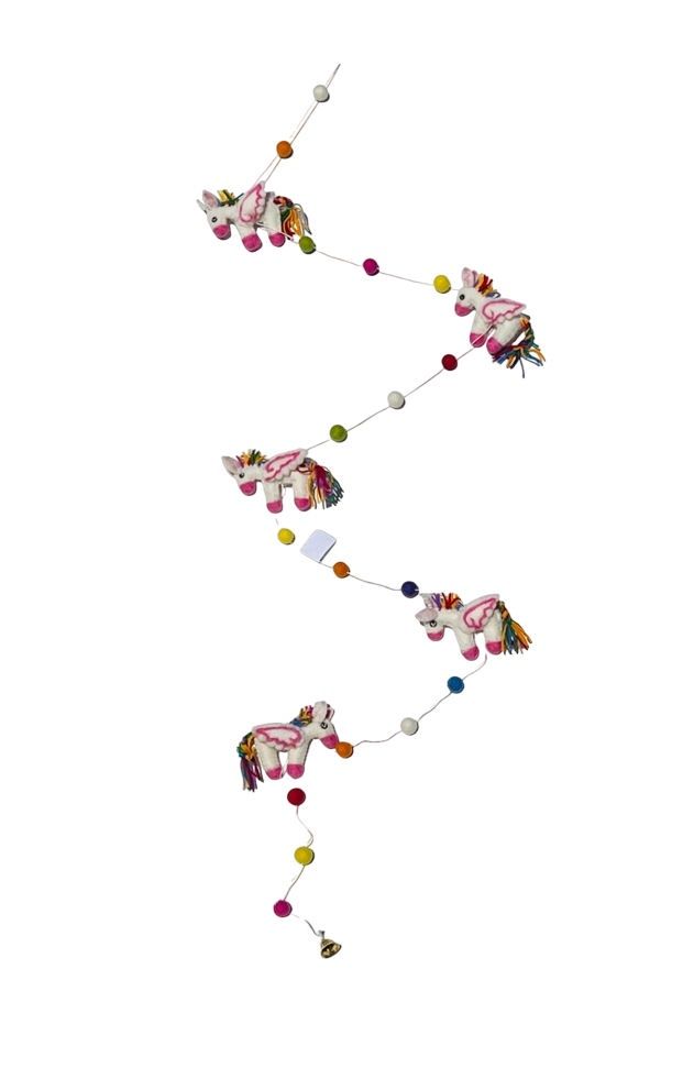 Pink Multi Unicorn Felt Garland