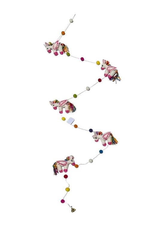 Pink Multi Unicorn Felt Garland