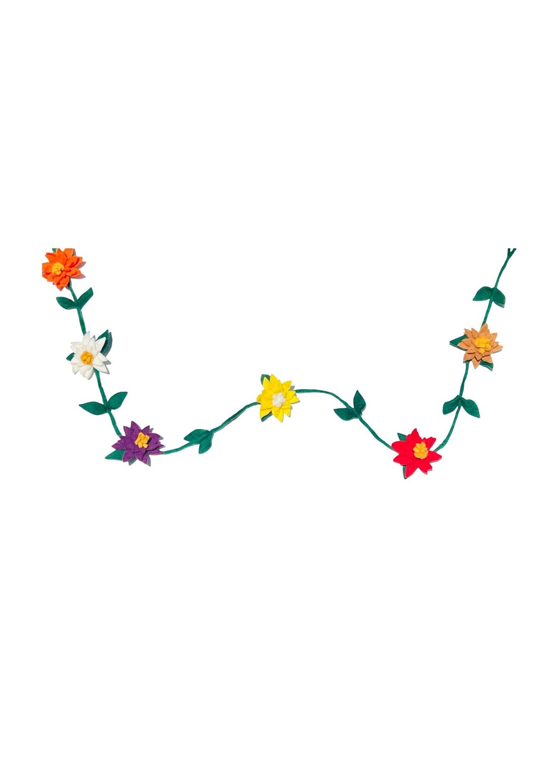 Mums Flower Multi Felt Garland