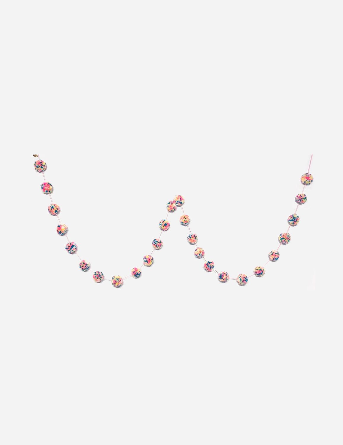 Wool Sprinkle Multi With Black Pom Garland