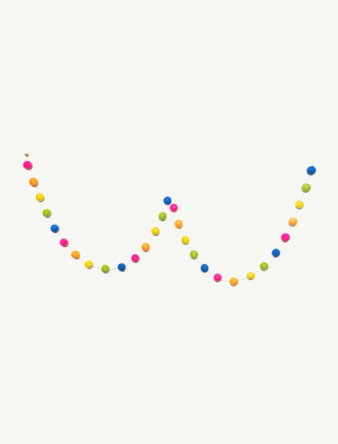 60" Felt Wool Ball Multicolor Garland