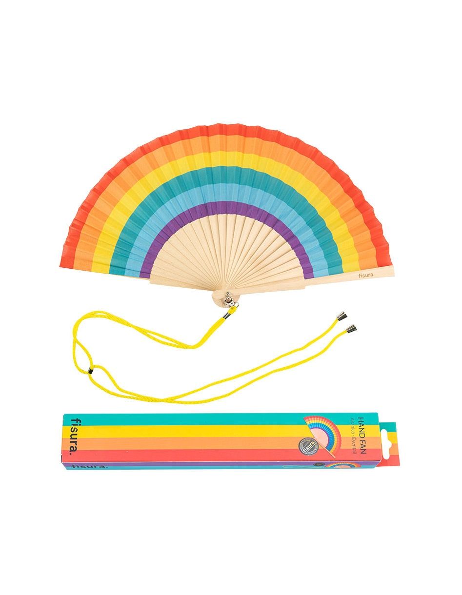 Rainbow Hand Fan