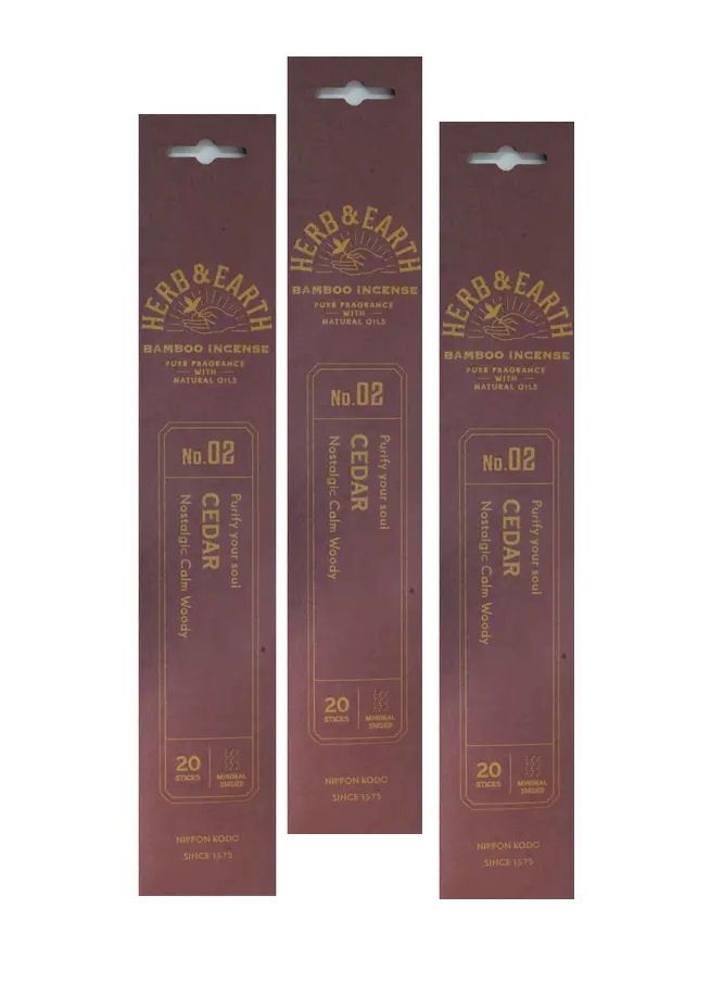 Herb And Earth Cedar Incense 20 Pack