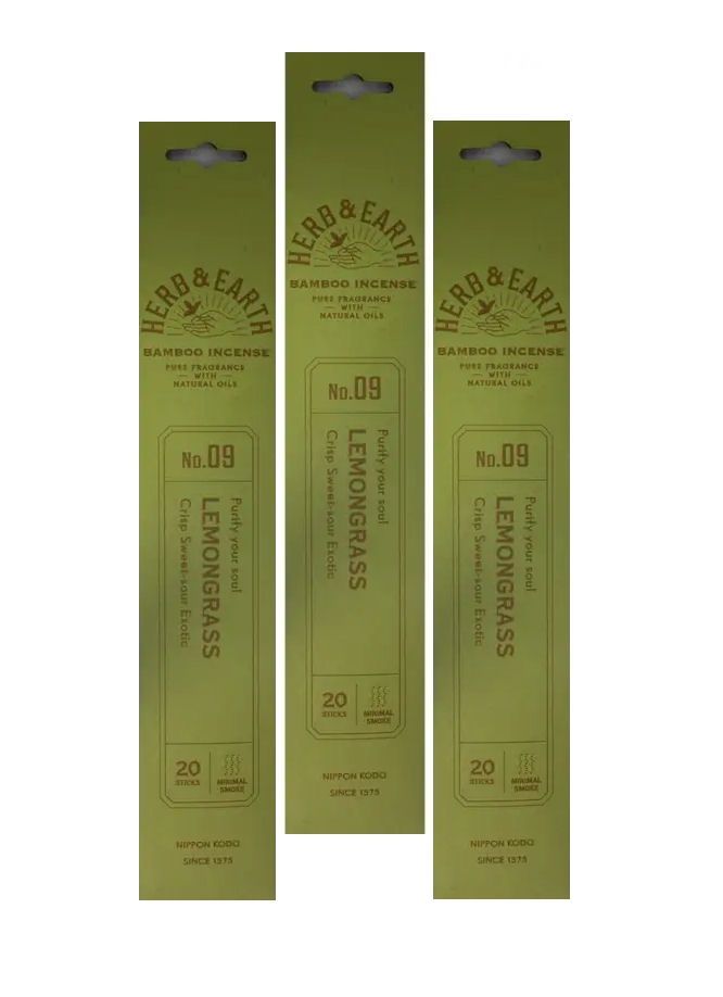 Herb And Earth Lemongrass Incense 20 Pack
