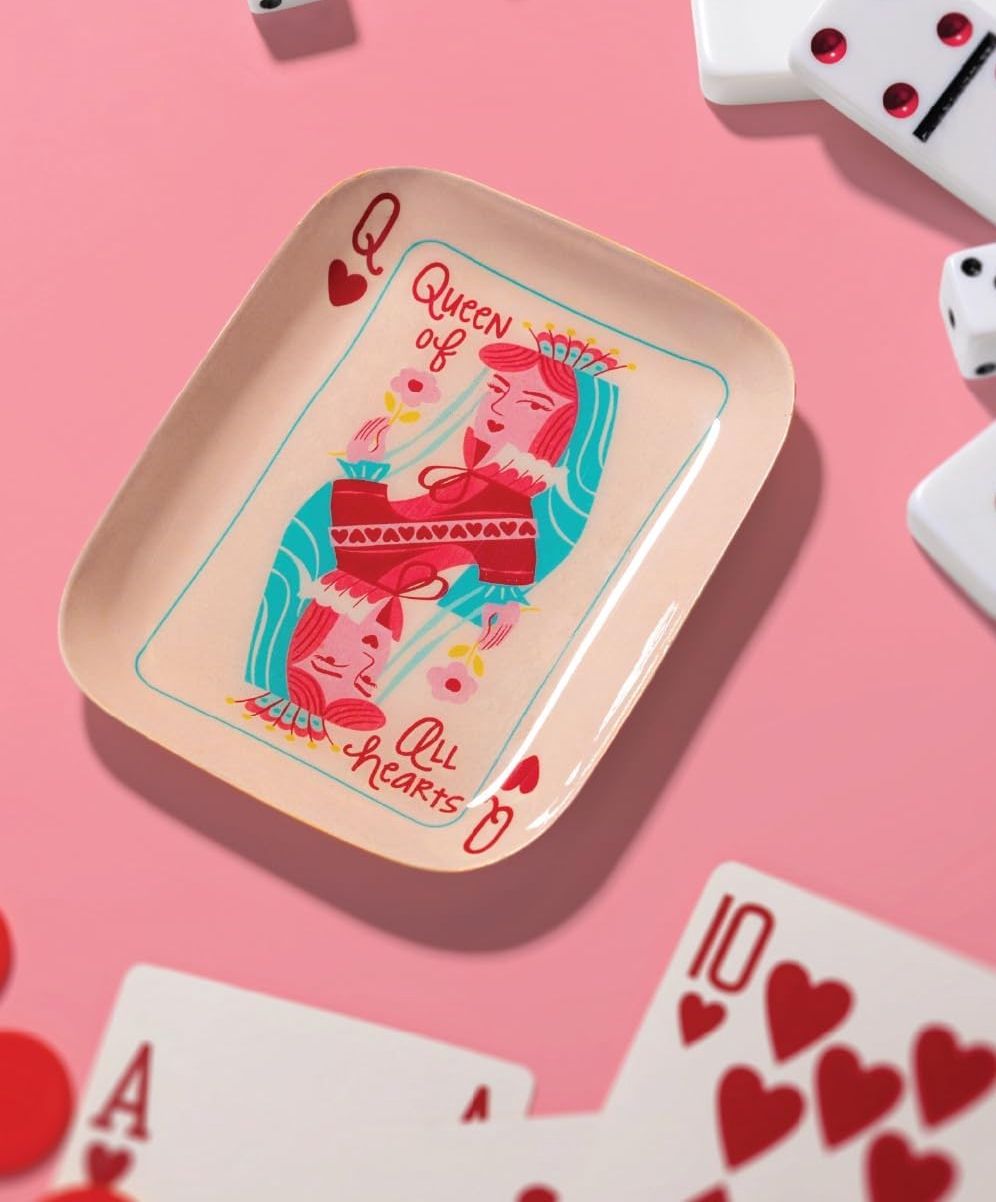 Queen Of Hearts Enamel Tray