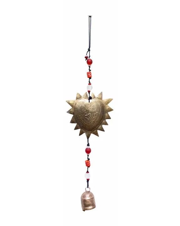 Spiked Heart Beads and Bell