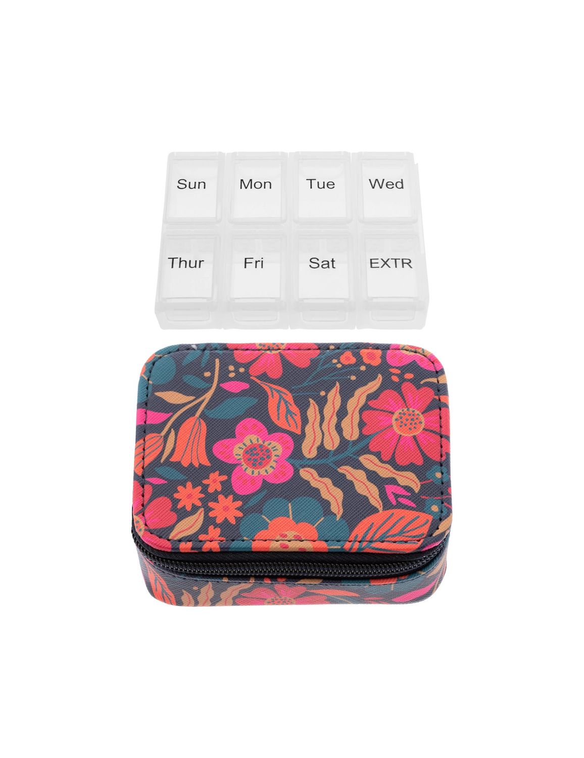 Retro Floral Travel Pill Case