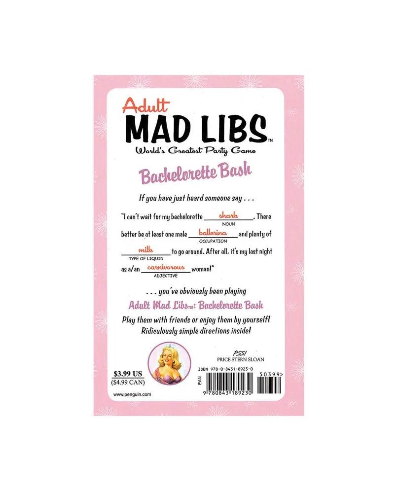 Bachelorette Bash Mad Libs