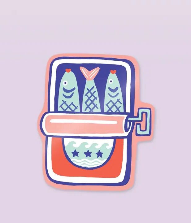 Sardine Tinned Fish Sticker