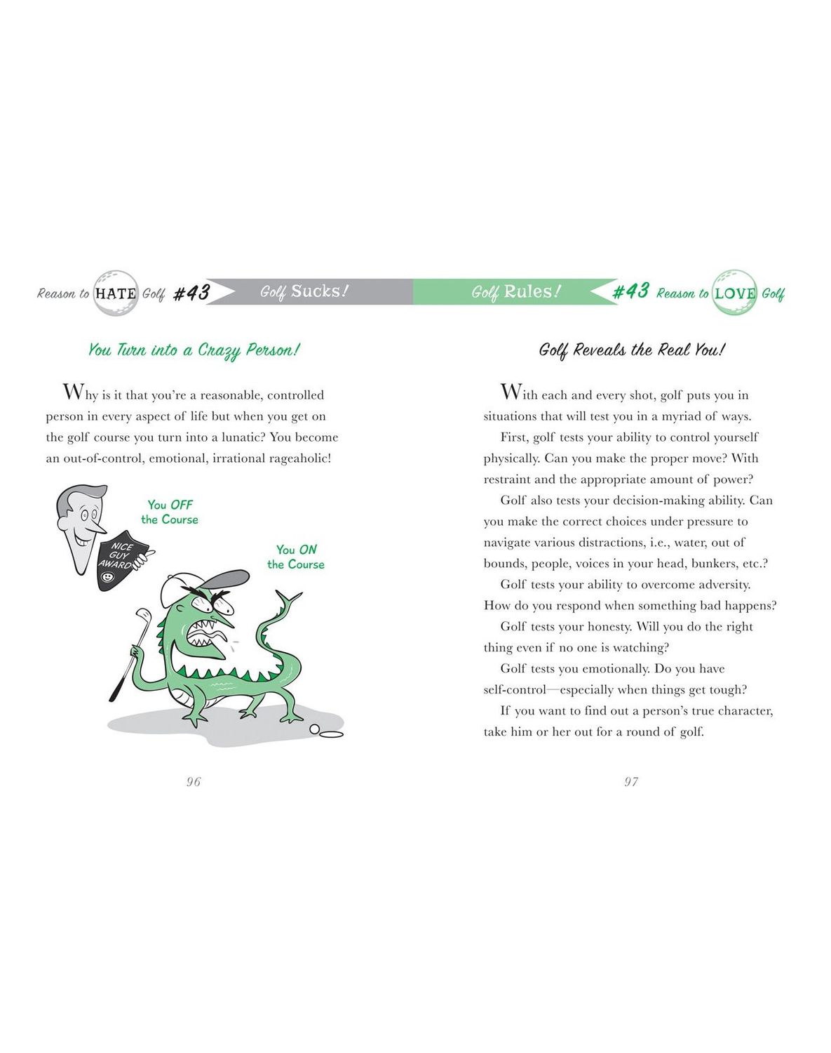 50 Reasons To Hate Golf Hardcover Book