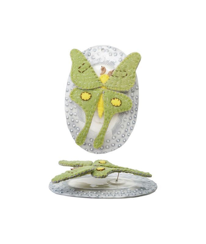 Felt Moth Stoneware Wall Plate