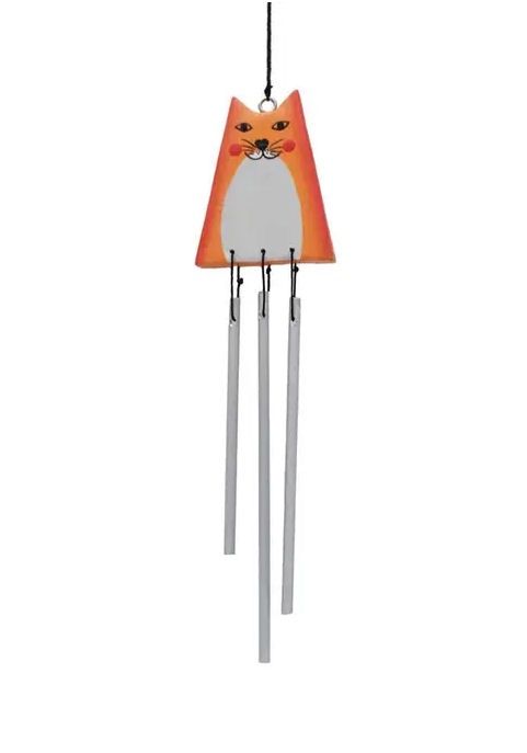 Tiny Cat With Three Metal Chimes