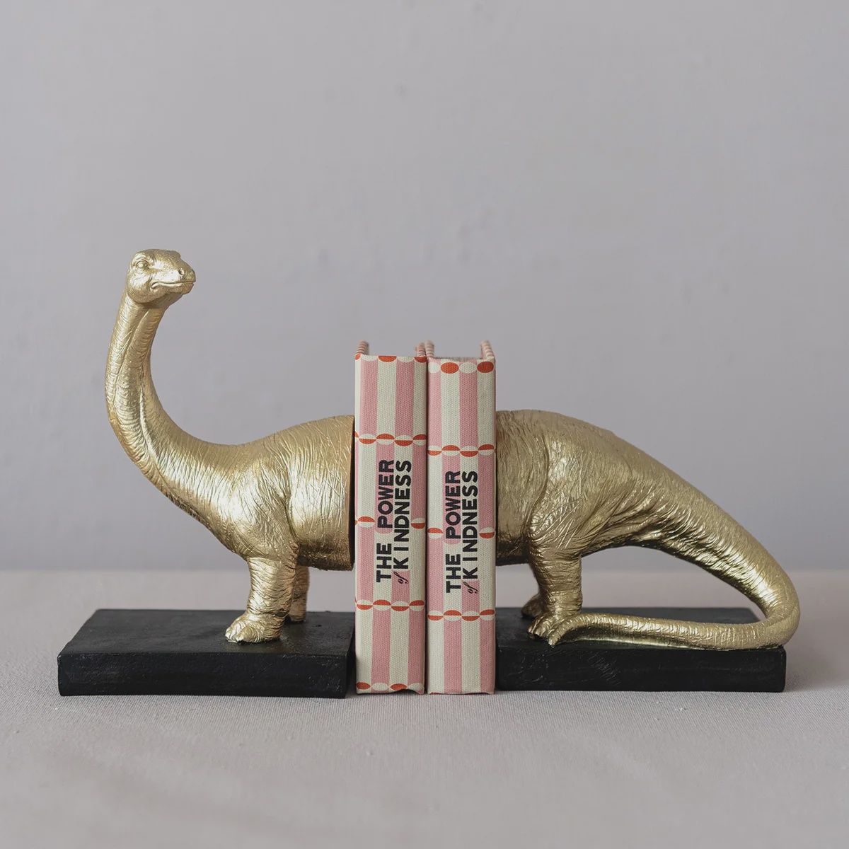 Brontosaurus Dinosaur Gold Bookends